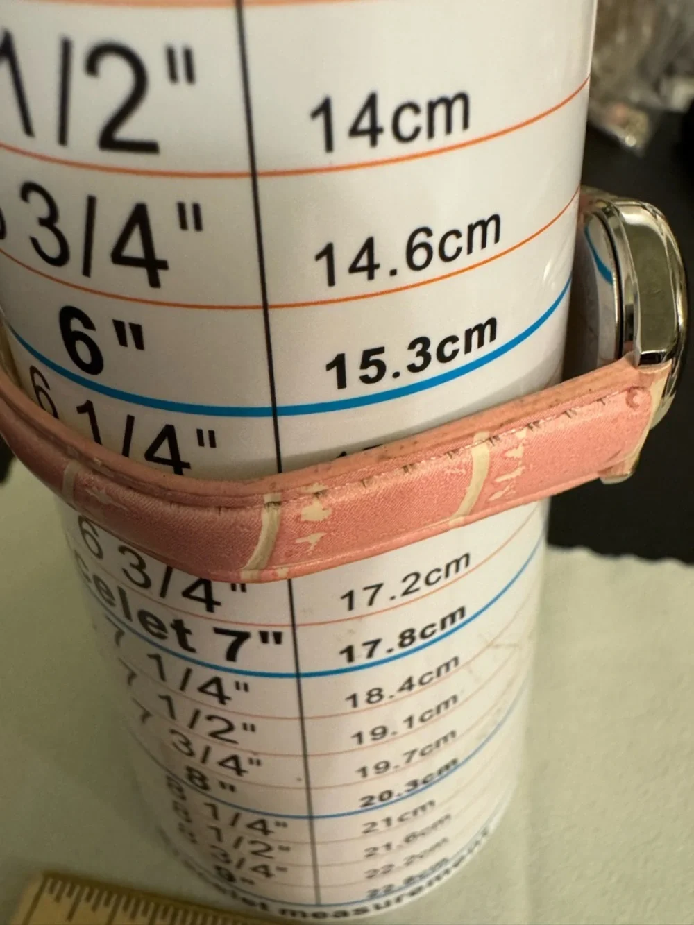 Charles David Pink Strap Silver-Tone Round Watch